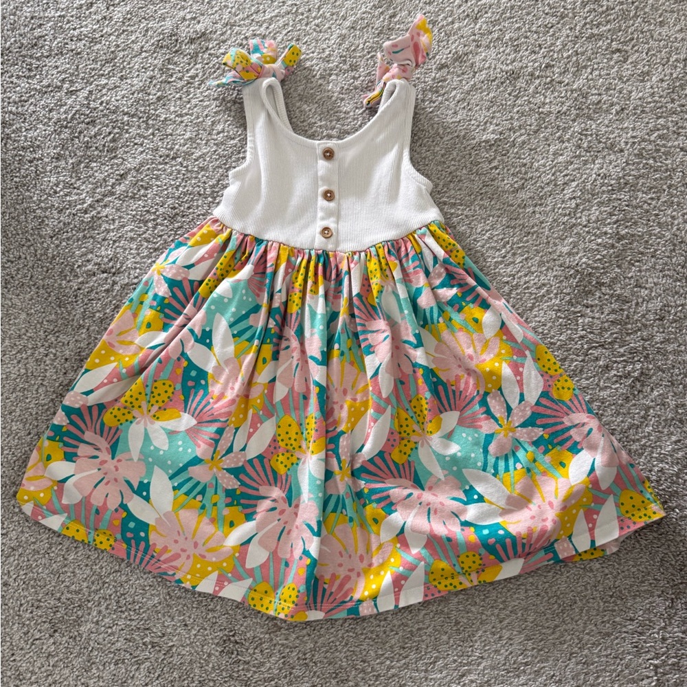 Cynthia Rowley White and Pink Buttoned Sundress